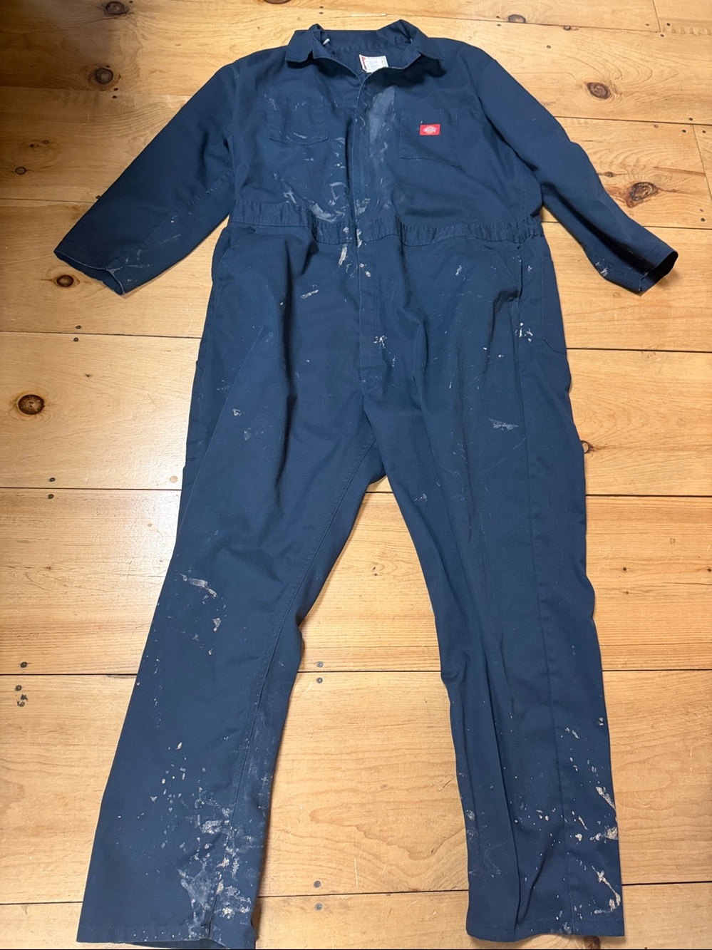 Dickies WorkWear Coveralls Jumpsuit Distressed Navy Short Sleeve 2XL Tall